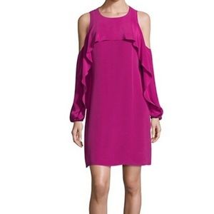 Kobi Halperin Silk Cold Shoulder Shift Dress, size S